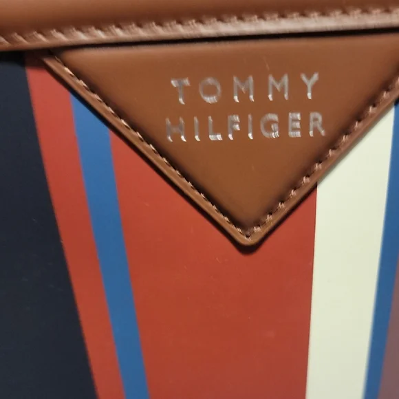 Tommy Hilfiger Men's Multicolor Striped Briefcase